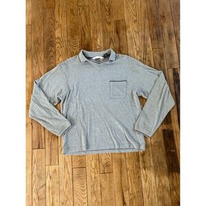 Boston Traders Gray Long Sleeve Polo Shirt with Pocket Menswear